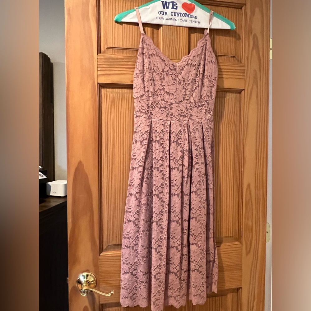 Pink lace dress